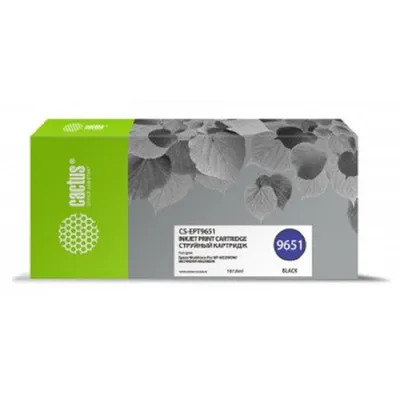 Картридж Cactus CS-EPT9651, черный пигментный, 187 мл, 10000 стр., для Epson WF-M5299DW/M5799DWF