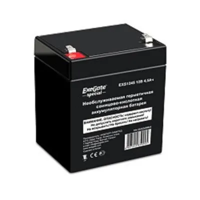 Аккумулятор ExeGate ES252439RUS, 12V, 4.5Ah, клеммы F1
