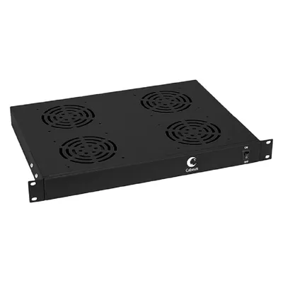 Вентиляторный модуль Cabeus JG03-BK, 19", 1U, 4 вентилятора, 600 м³/ч, чёрный
