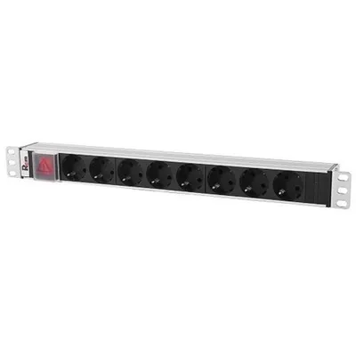 Блок розеток ЦМО R-10-8S-V-440-1.8, 8×Schuko, 10А, 1.8м, 1U