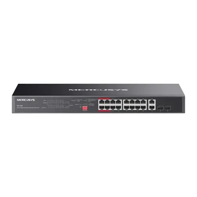 Коммутатор Mercusys MS120GP, 16×1GbE PoE+ + 2×1GbE + 2×SFP, 192 Вт