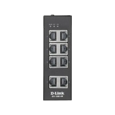 Коммутатор D-Link DIS-100E-8W/A1A, промышленный, 8×10/100Base-TX