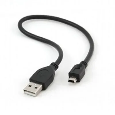 Кабель USB Gembird CCP-USB2-AM5P-1, USB 2.0, USB-A — USB mini, 0,3 м, позолоченные контакты