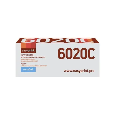 Картридж EasyPrint LX-6020C, для Xerox Phaser 6020/6022, голубой, с чипом