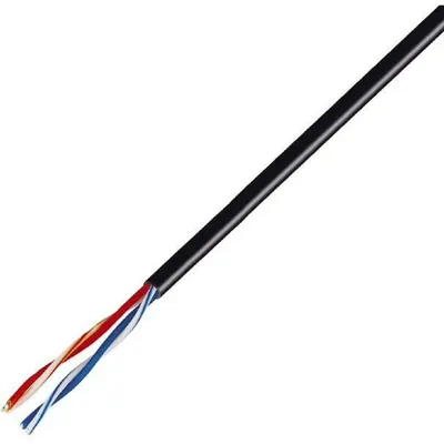 Кабель REXANT 01-0025, U/UTP, Cat.5e, 2 пары, 305м, черный