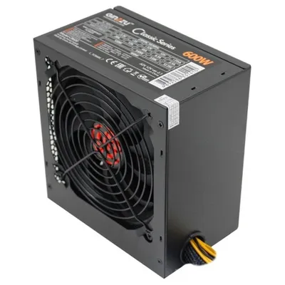 Блок питания Ginzzu CB600, 600 Вт, 20+4 pin, 2×PCI-E 6+2, OEM