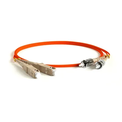 Патч-корд оптический Hyperline FC-D2-50-SC/PR-ST/PR-H-10M-LSZH-OR, MM 50/125, ST-SC, duplex, 10м