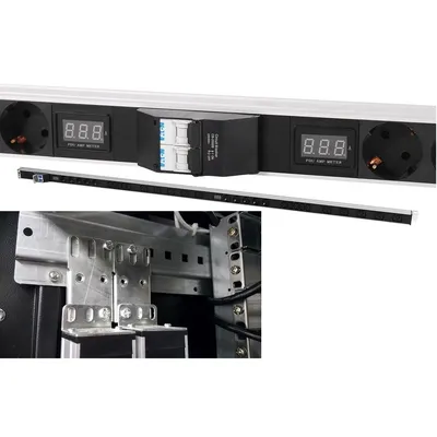 Блок розеток ЦМО R-32-24S-Am-1820-K, 32А, 24×Schuko, вертикальный, Zero U