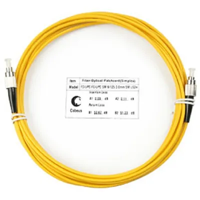 Патч-корд оптический Cabeus FOP(s)-9-FC-FC-5m, simplex FC-FC, 9/125 SM, 5 м, LSZH