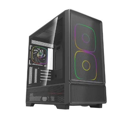 Корпус Powercase CJXA-A5, AX5, TG, Type-C, 2×140+3×120мм ARGB PWM
