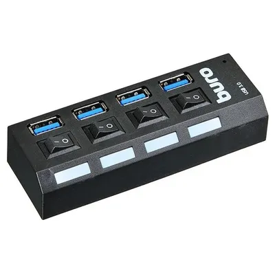 Разветвитель USB Hama BU-HUB4-U3.0-L, USB 3.0, 4 порта