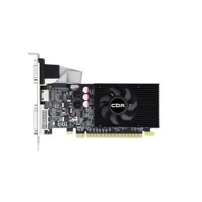 Видеокарта CBR GeForce GT610 (VGA-STX610-2G-RTL), 2 ГБ DDR3, 64 бит, Low-Profile