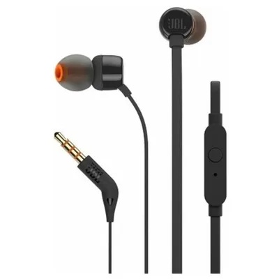 Наушники JBL T110 Black, внутриканальные, микрофон, 3,5 мм, 16 Ом