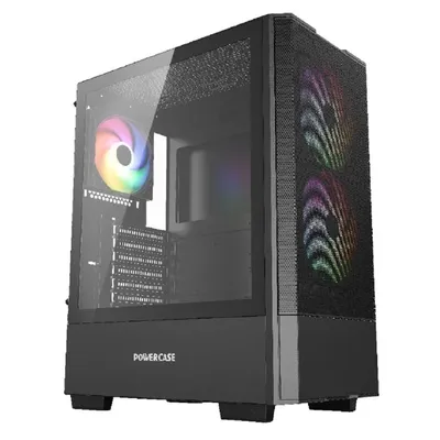 Корпус Powercase CMAYB-A3, ATX, TG, 2×140мм+1×120мм ARGB