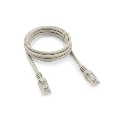 Патч-корд Cablexpert PP12-1.5M, UTP кат.5e, 1.5 м, литой, серый