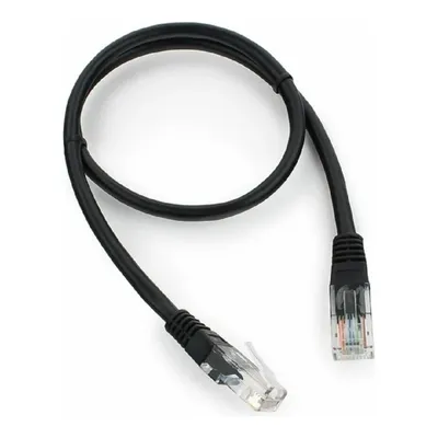 Патч-корд Cablexpert PP12-0.5M/BK, UTP кат.5e, 0.5 м, литой, чёрный