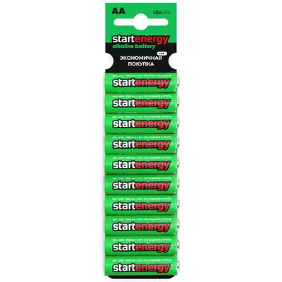 Батарейки СТАРТ ENERGY LR6-BL10, AA (пальчиковые), алкалиновые, 1.5 В, 10 шт.