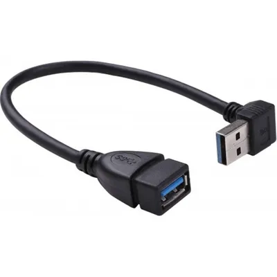 Кабель-переходник KS-is KS-401O, USB 3.0 AM–AF, Г-образный