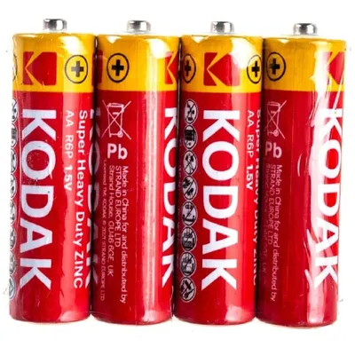 Батарейки Kodak R6-4S Super Heavy Duty Zinc (B0005141), AA, 1.5 В, 4 шт.