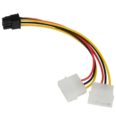 Кабель-удлинитель Cablexpert CC-PSU-63-15CM, 6pin PCI-E → 2×Molex, 15см
