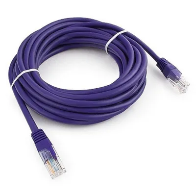 Патч-корд Cablexpert PP12-5M/V, UTP Cat.5e, 5 м, многожильный, фиолетовый