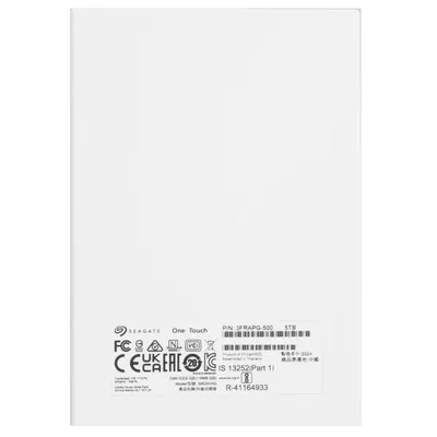 Внешний жёсткий диск Seagate One Touch STKZ5000402, 5 ТБ, 2.5", USB 3.2 Gen 1 Type-A