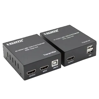 Удлинитель HDMI ORIENT VE050, KVM, HDMI+USB+Audio, до 120 м по Cat5e/6, 4K@30Hz