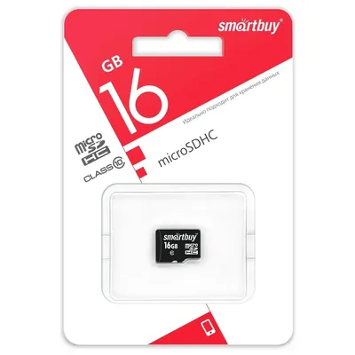 Карта памяти SmartBuy SB16GBSDCL10-00LE, MicroSDHC, 16ГБ, Class 10