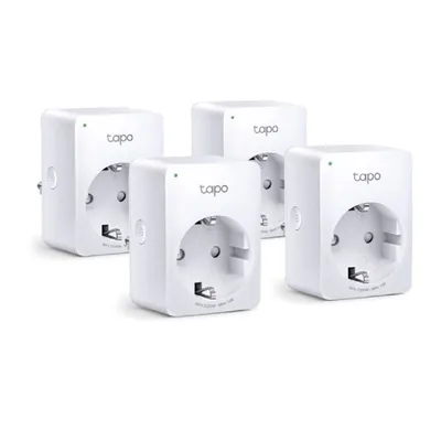 Умная розетка TP-Link Tapo P100 (4-pack), Wi-Fi 2,4 ГГц, 10 А, 2300 Вт, 4 шт