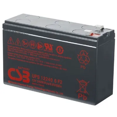 Аккумулятор CSB UPS122406 F2 для ИБП, 12 В, 7 А·ч, клеммы F2