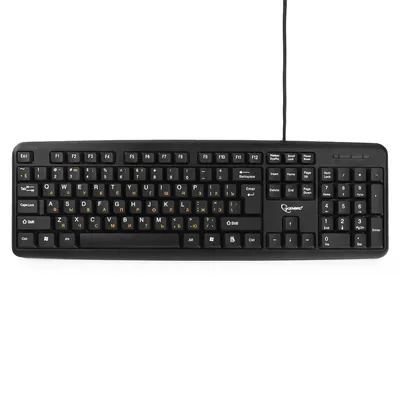 Клавиатура Gembird KB-8320UXL-BL, USB, 104 клавиши, русская раскладка, черная