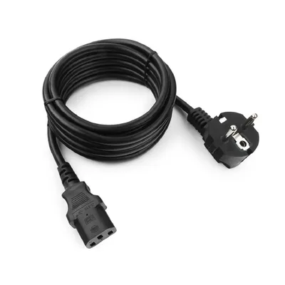 Кабель питания Cablexpert PC-186-1.5-3M, Schuko-C13, 3м, черный