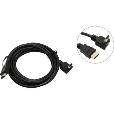 Кабель Cablexpert CC-HDMI490-10, HDMI 1.4, 3 м, 4K@60 Гц, угловой разъём