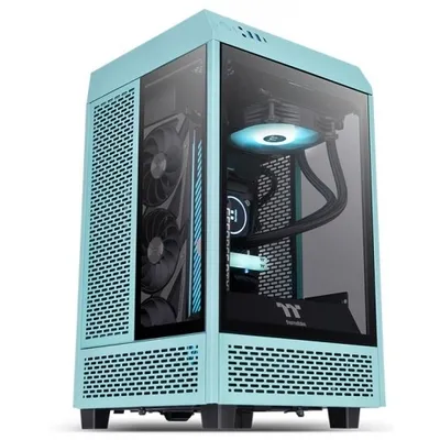Корпус Thermaltake The Tower 100 Turquoise CA-1R3-00SBWN-00, Mini-ITX, без БП