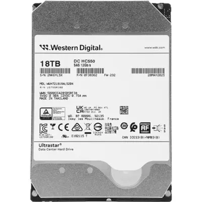 Жесткий диск Western Digital WUH721818AL5204, SAS, 18ТБ, 7200RPM, 3.5"