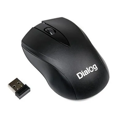 Мышь Dialog Comfort MROC-15U, беспроводная, 1200 DPI, USB, 3 кнопки, черная