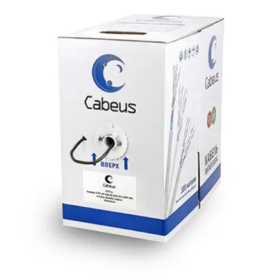 Кабель витая пара Cabeus UTP-4P-Cat.5e-SOLID-LSZH-BK, U/UTP, кат. 5e, 4 пары, 305 м