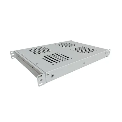 Модуль вентиляторный NTSS NTSS-FAN4/19T, 19" 1U, 4 вентилятора, термостат и контроллер, RAL 7035