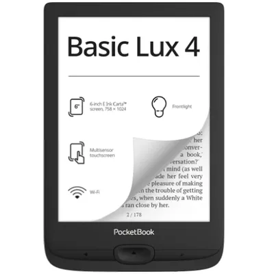 Электронная книга PocketBook PB618-P-WW, Basic Lux 4, 6", E-Ink Carta