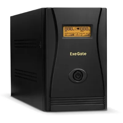 ИБП ExeGate SpecialPro Smart LLB-1000.LCD.AVR.4SH.RJ, 1000 ВА/650 Вт, LCD, AVR