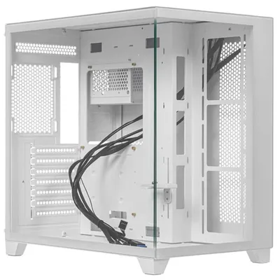 Корпус 1STPLAYER MEGAVIEW MV8-TP-WH, Miditower, ATX, белый, без БП