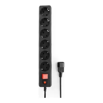 Сетевой фильтр Гарнизон EHB-0, 6×Schuko, 0.5м, черный