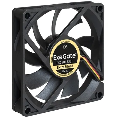 Вентилятор ExeGate EX283373RUS, 80×80×15 мм, 1600 RPM, 3-pin