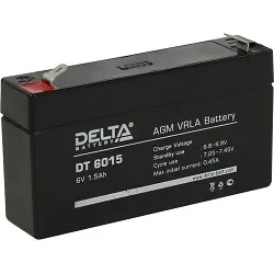 АКБ Delta DT 6015, 6В/1.5Ач, AGM, клеммы F1