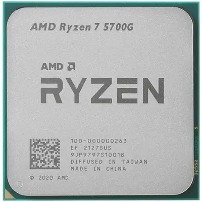 Центральный Процессор AMD RYZEN 7 5700G OEM (Cezanne, 7nm, C8/T16/GPU8, Base 3,80GHz, Turbo 4,60GHz, Vega 8, L3 16Mb, TDP 65W, SAM4) OEM