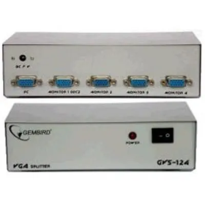 Разветвитель видеосигнала Gembird GVS124, VGA 1×4, 1440×1280
