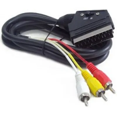 Кабель Gembird CCV-519-001, SCART–3×RCA, 1.8м