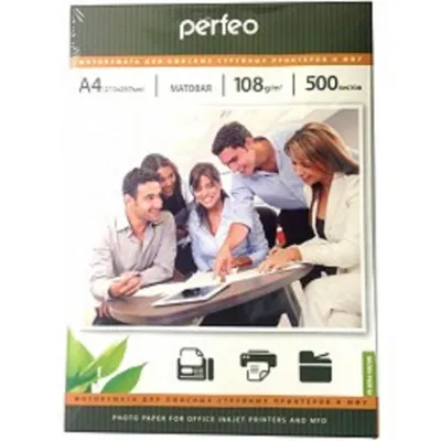 Бумага Perfeo PF-MTA4-108/500, A4, матовая, 108 г/м², 500 листов