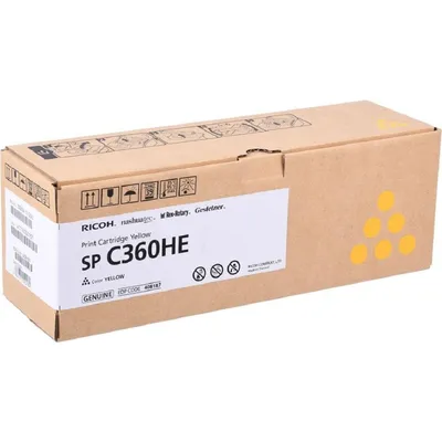 Картридж Ricoh SP C360HE, жёлтый, 6000 страниц, оригинальный