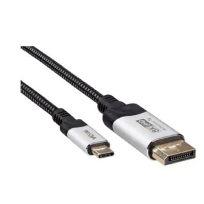 Кабель-адаптер VCOM CU422VB-1.8, DisplayPort — USB Type-C, 8K@60Hz, 1.8 м